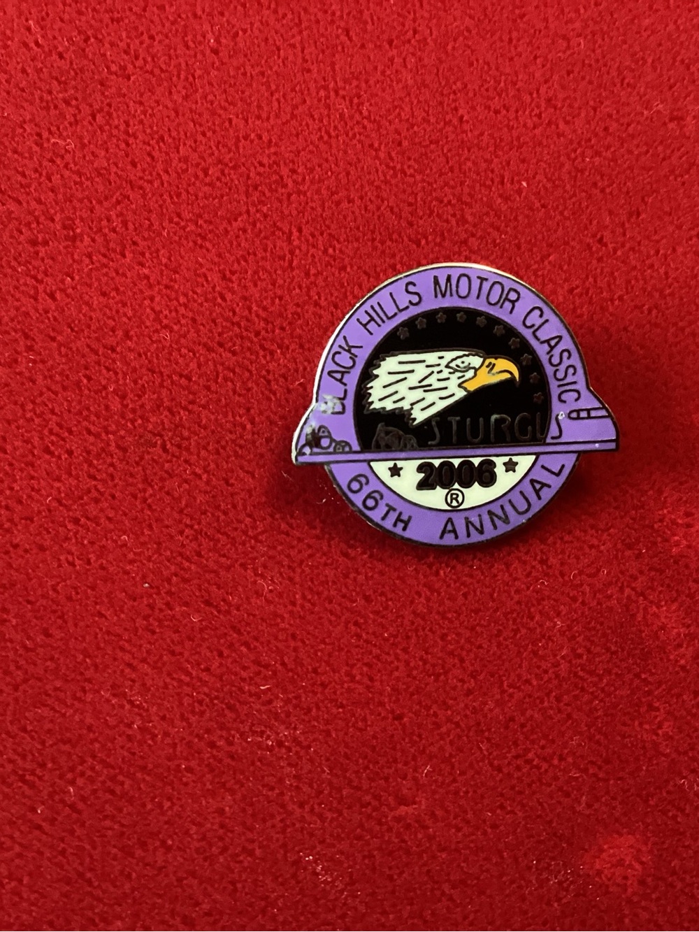 Black Hills Motor Classic 2006 Purple Lapel Pin